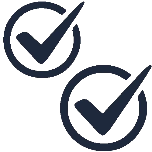 Das Icon zeigt zwei Kreise mit Häkchen darin.