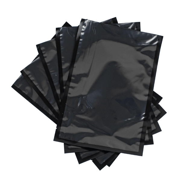 Glatte Vakuumbeutel schwarz transparent